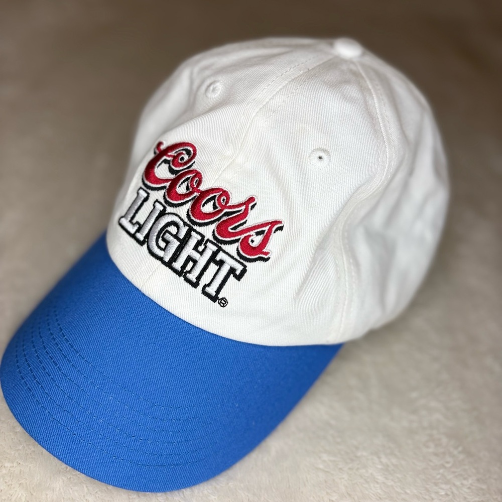 New Coors Light White and Blue Baseball Cap